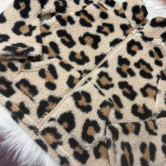 The Children’s Place Youth Girl Size 5/6 Yrs Print Sherpa Zip-Up Jacket - Picture 9 of 15